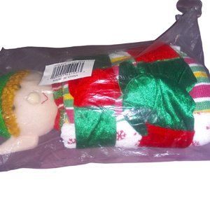 Lakeside Collection Holiday Hand and Bath Towels Set with Elf Plush Holder NEW